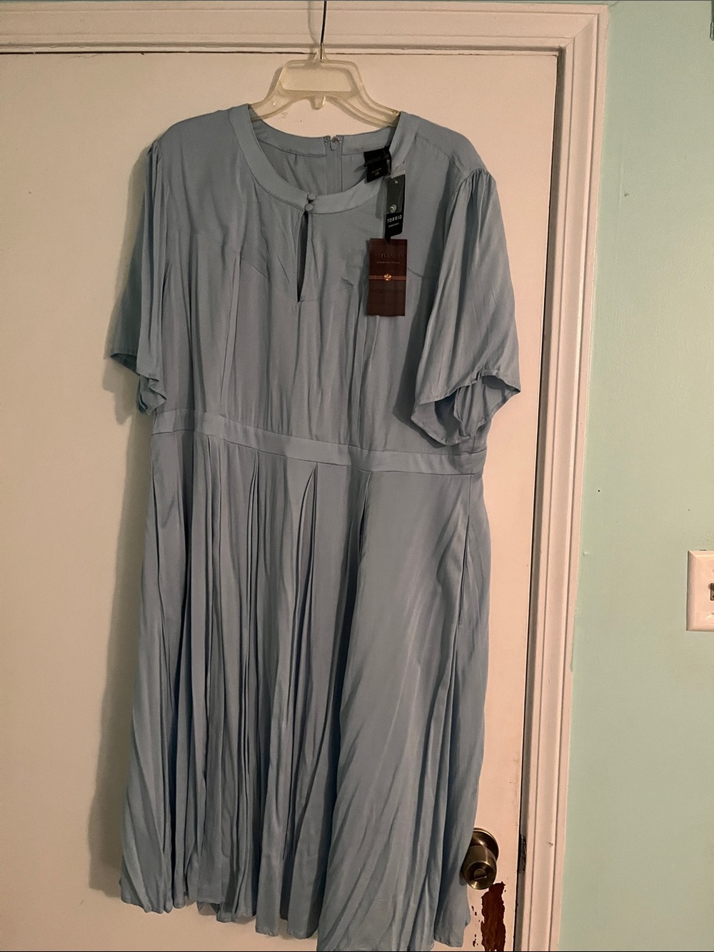 torrid Light Blue Midi Pleated Dress Outlander series dress